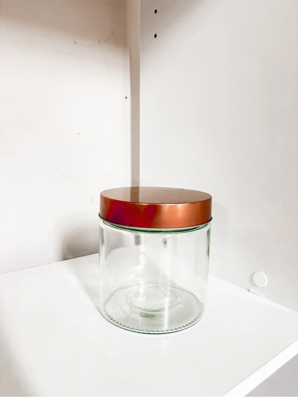 Glass Kitchen Storage Jar with Copper Lid